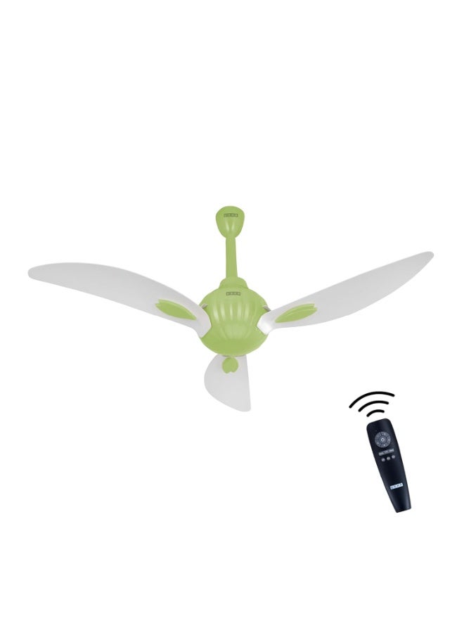 أوشا USHA New Bloom Series Helenium (Inspired by Helenium) BLDC Ceiling Fan with Bi-Directional Feature | Sleep/Boost/Timer Modes | RF Remote | Whisper-Quiet | Dust-Resistant (White & Light Green) - Image 1